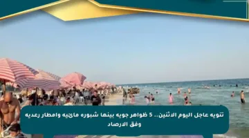 تنويه عاجل اليوم الاثنين.. 5 ظواهر جوية بينها شبورة مائية وأمطار رعدية وفق الأرصاد